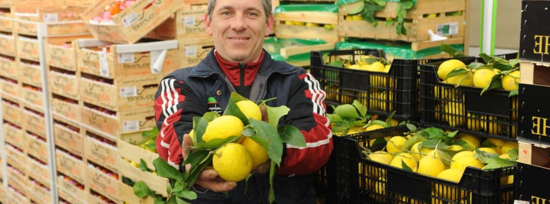 Vendeur sur le carreau exerçant sa profession au Marché de Rungis 